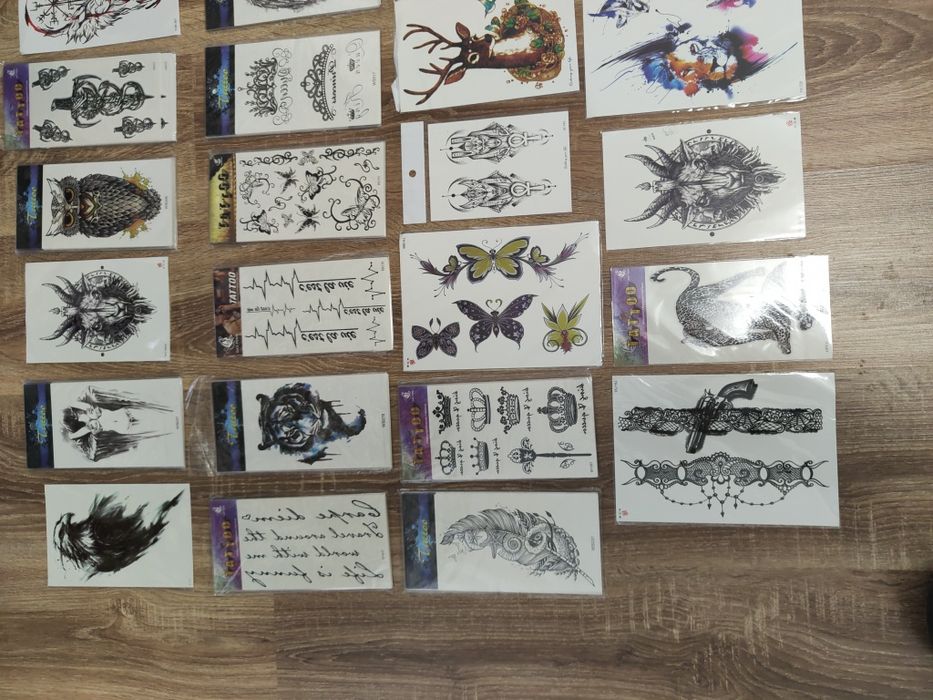 Tatuaje temporare Set 3 Bucăți la alegere , aplicare rapida cu apa