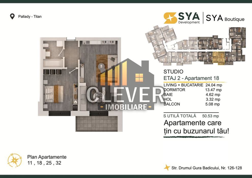 Apartament 2 camere Pallady -51 mp, Comision 0% Ideal investitie