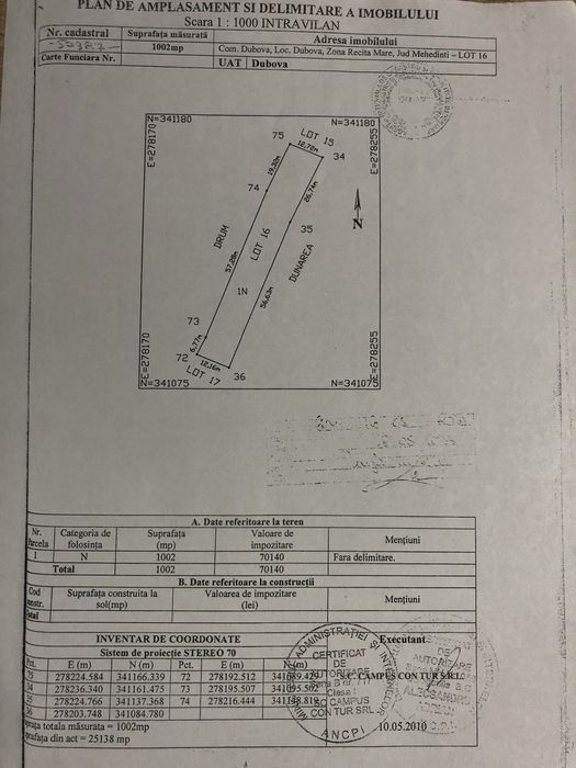 Teren intravilan de vanzare Clisura Dunarii ( Eselnita-Dubova )