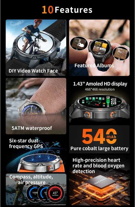 Microwear G100 GPS Smartwatch
