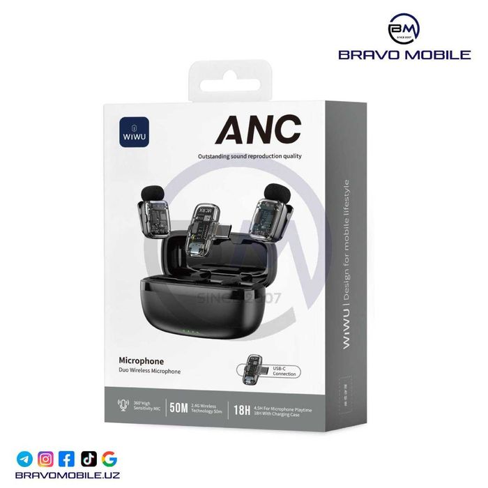 WiWU ANC Duo Wireless Microphone (USB-C) — Беспроводная петличка