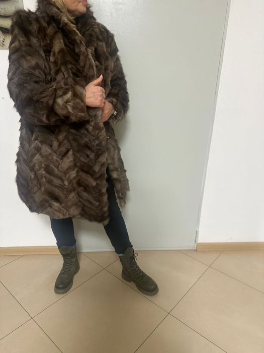Haina blana din vulpe ,pentru femei