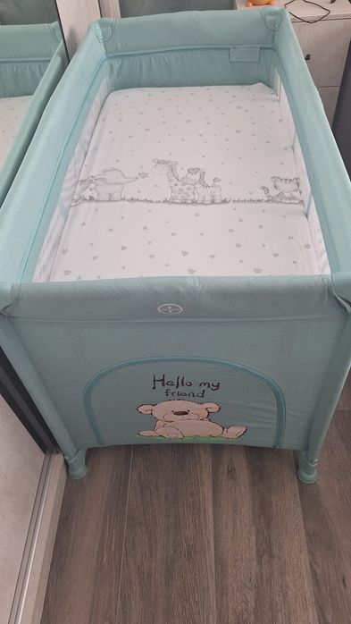 Vand patut pliant Lorelli albastru(include saltea)