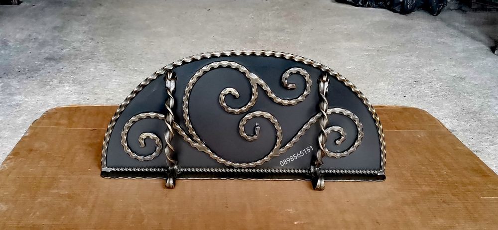 Капак за пещ, огнище от ковано желязо. Метално огнище