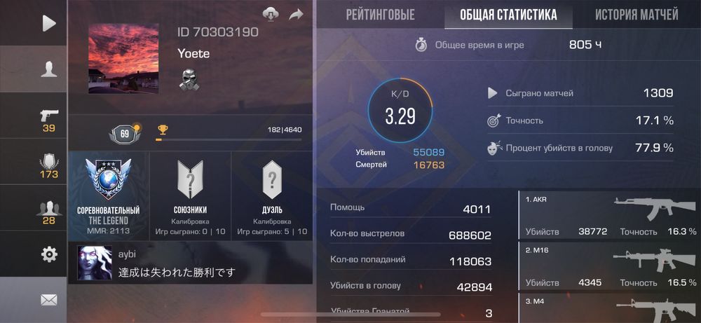 Продам аккаунт standoff 2