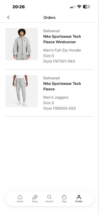 Оригинален комплект Nike Tech Fleece S