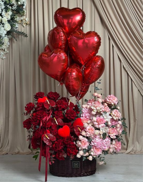 На 14 февраля сердца красные