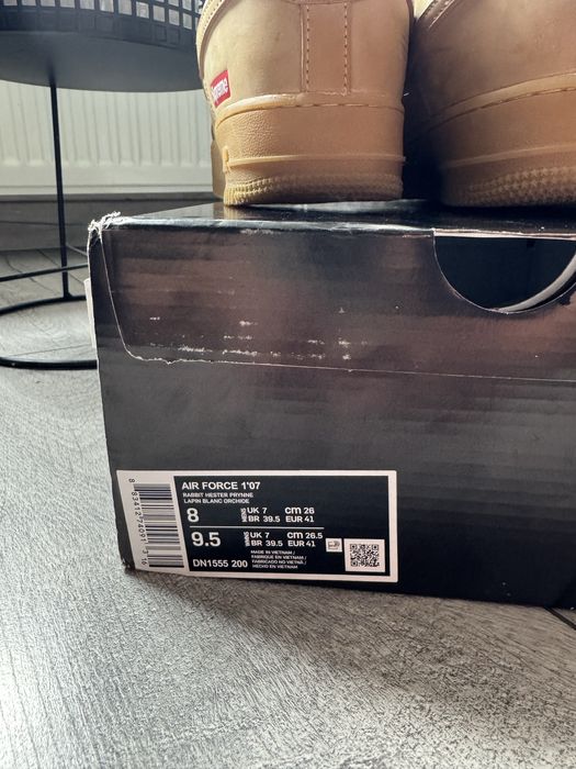 Nike AirForce 1 X Supreme Brown 41