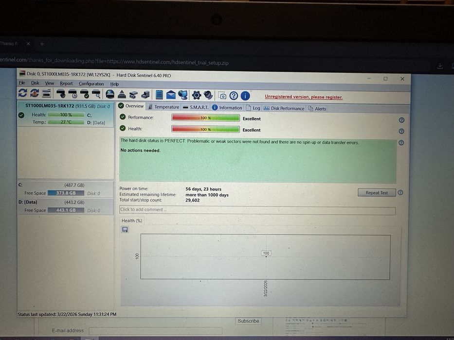 HDD Laptop 1 TB Seagate