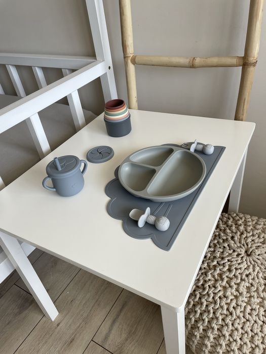 Силиконови прибори, подложка, чинийка за хранене