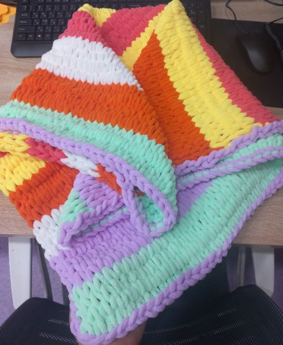 Пледики из гипоалергенной плюшевой пряжи