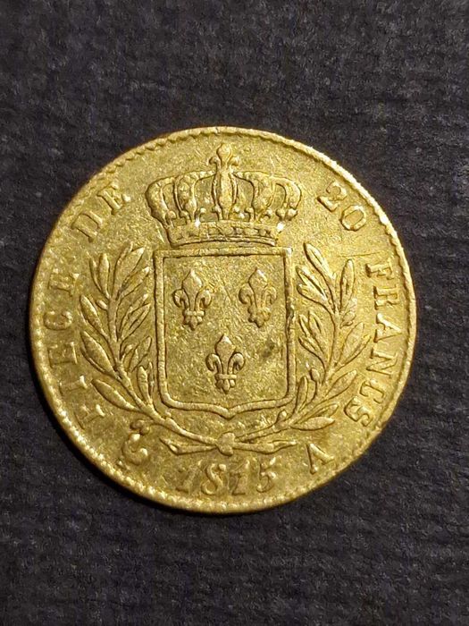 Златна Монета 20 Френски франка 1815 и 1831 и 20 Гръцки драхми 1884