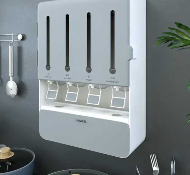 Стенен кухненски диспенсър за съхранение и лесен достъп до продукти