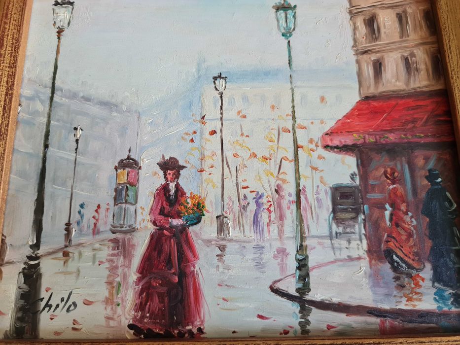 Маслени картини - жени в града