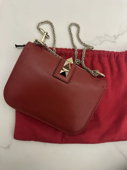 Valentino Glam Lock leather crossbody bag