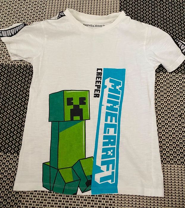 Lot 7 tricouri băiat 8–10 ani – Minecraft, LEGO Ninjago, Among Us, H&M
