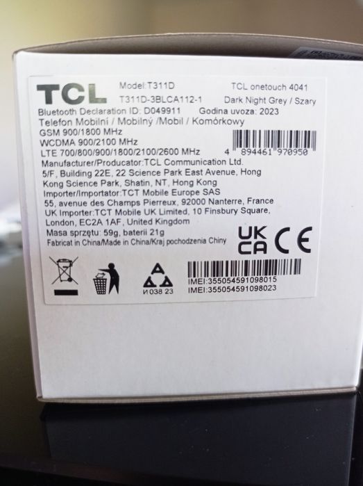 TCL onetouch 4041 мобилен телефон