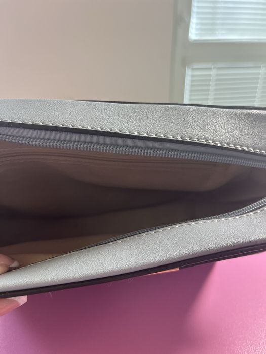 Светлосиня чанта от еко кожа