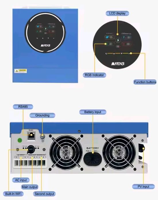Хибриден инвертор 5кв 48в