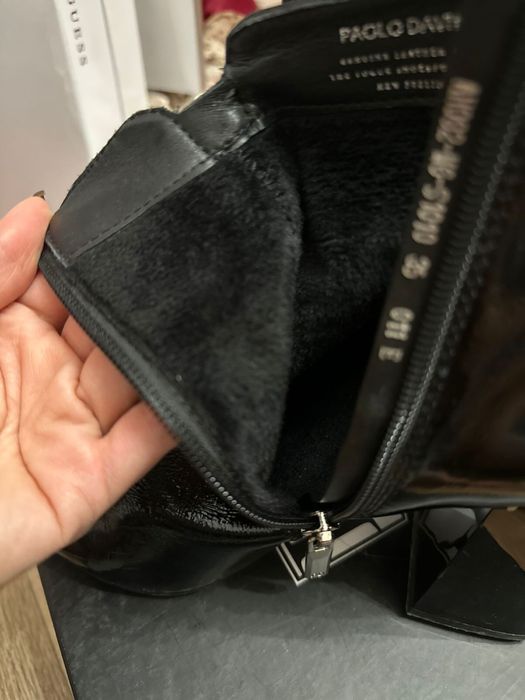 Ботильоны черные лакированные 35рр