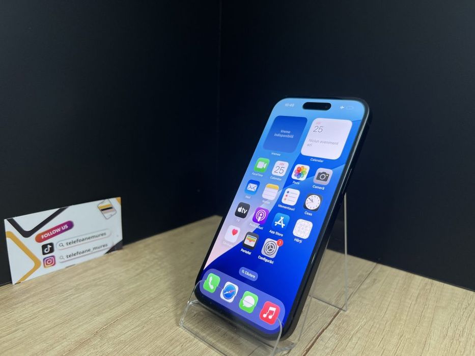 Iphone 15 128Gb Black 3 ani garanție, Telefoane Mureș
