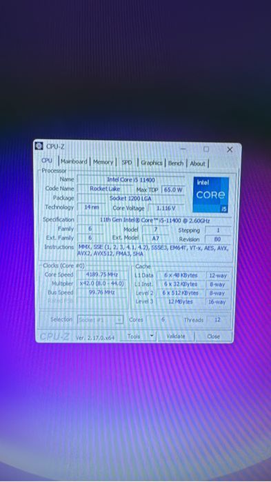 Calculator gaming i5 11400