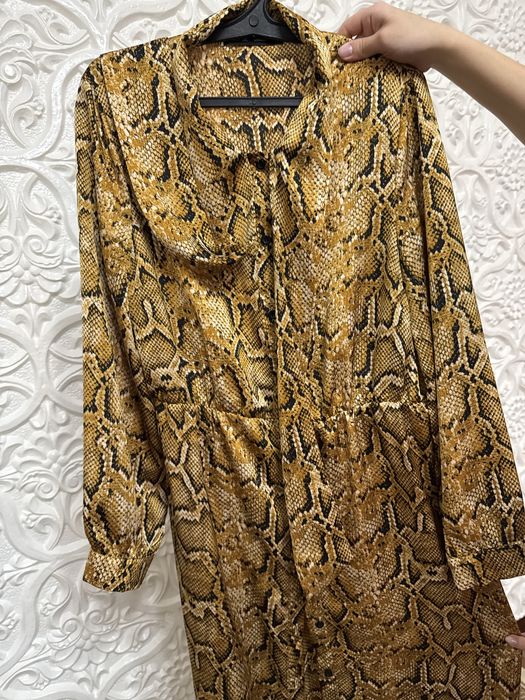 Платье халат питон креп-атлас