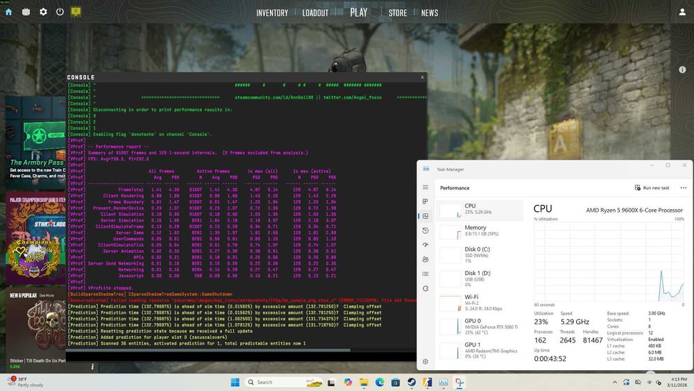PC Gaming Ryzen 5 9600X RTX 5060 Ti 8GB 1TB SSD