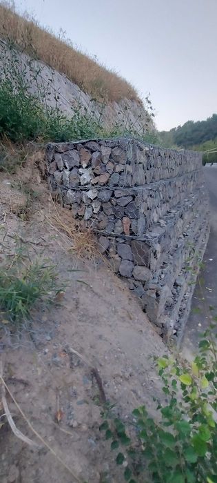 Габионы, подпорная стены, заборы,