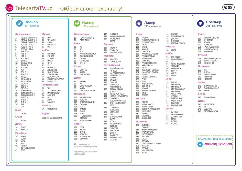 Продление карту Телекарта Тв
