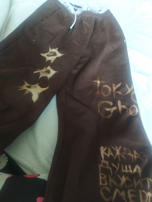 Штаны каричнивые с узором
