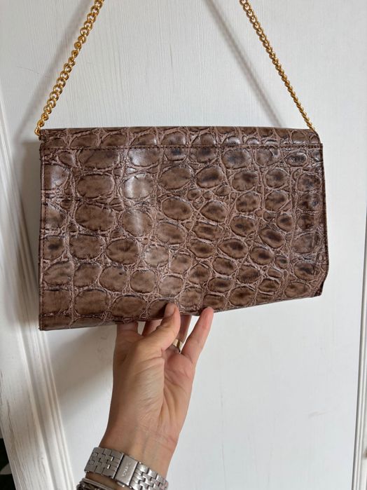 Geanta mică din piele naturală de crocodil