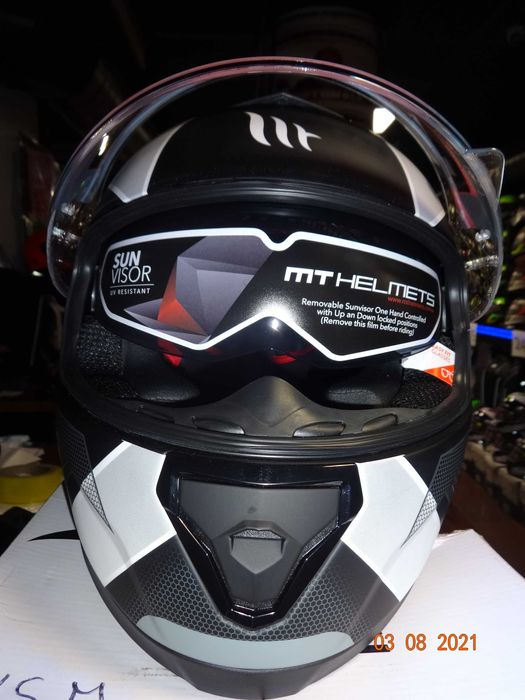 каска MT Thunder 3 SV Trace пистов мото мотор тъмни очила ПРОМО!