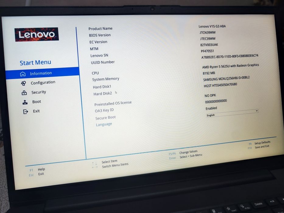 Lenovo V15 Ryzen 5 5625u
