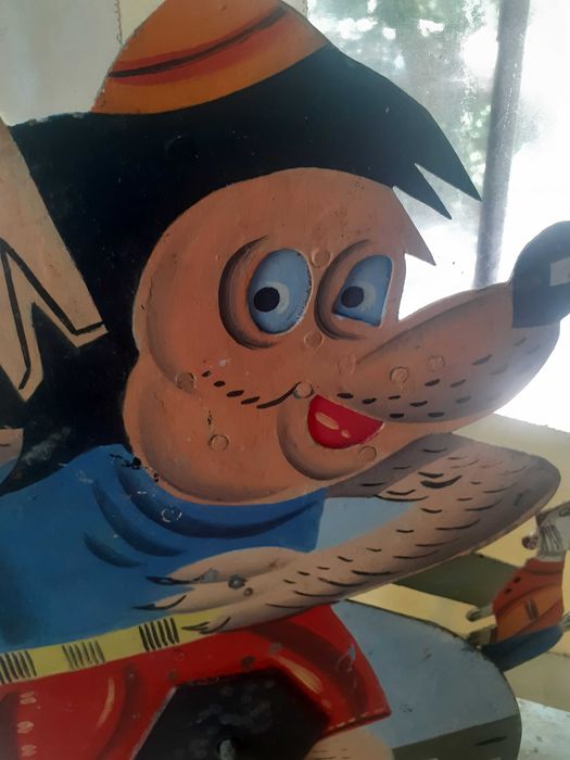 Стара бълг.метална мишена играчка от стрелбище Ну Погоди