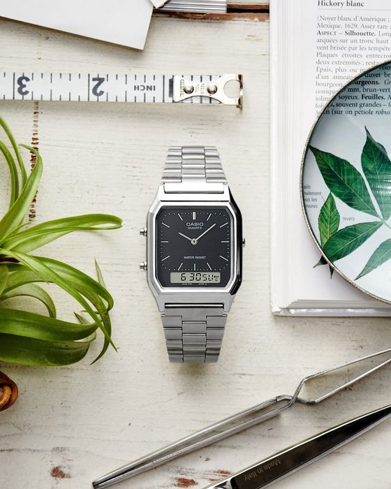 Soat Casio AQ-230A — Original, 12 oy Kafolat, Retro va Universal