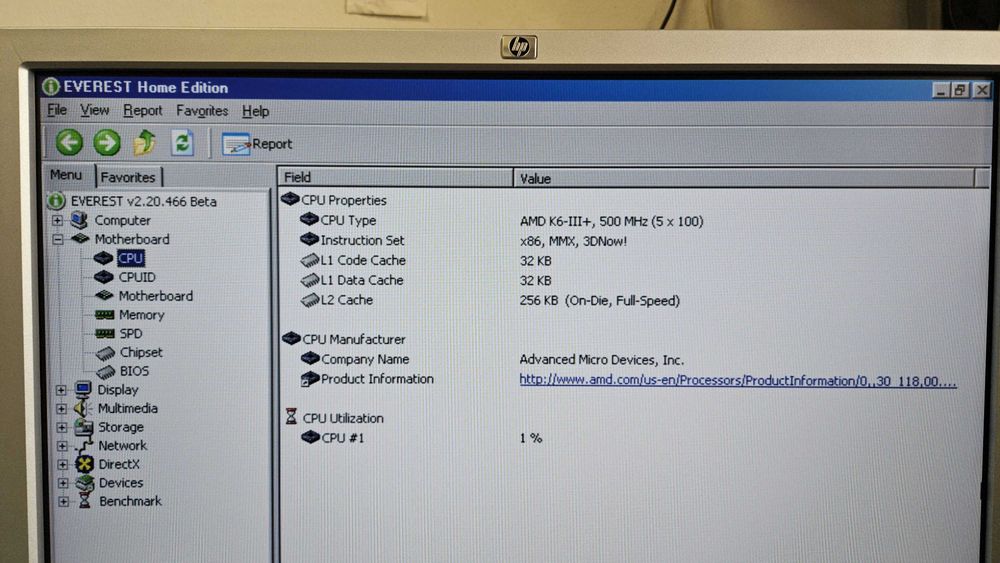 Procesor de colectie AMD K6-III+/500ACR Super Socket 7 500MHz