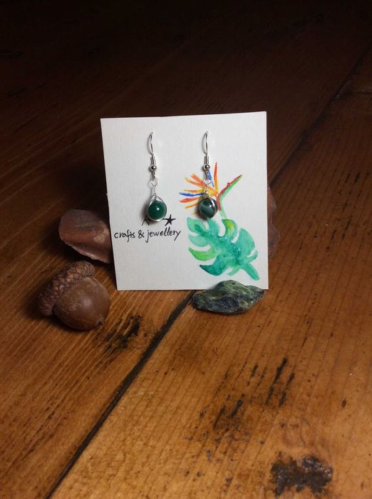 Ръчно изработени сребърни обеци и колиета с естествени камъни (s925)