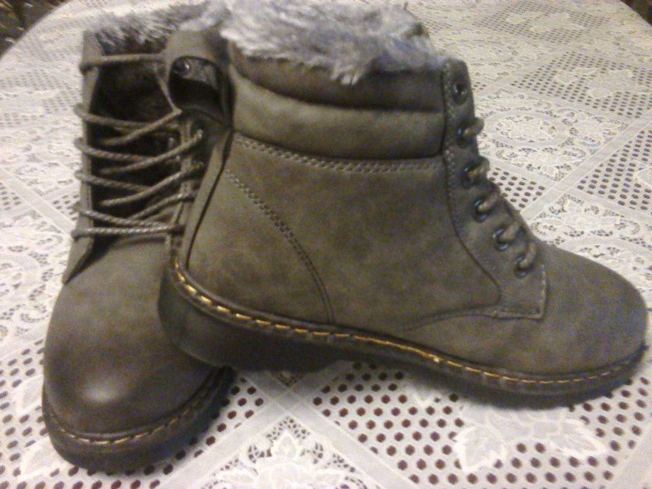 Ботинки.Кожаные.Новые.Зимние