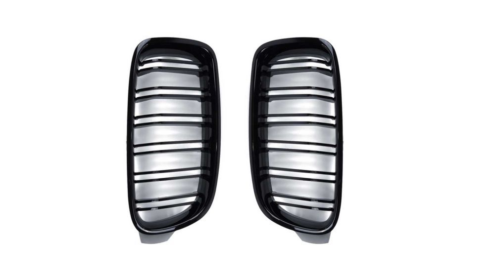 Set 2 grile duble, negru lucios, M Design pentru BMW F30