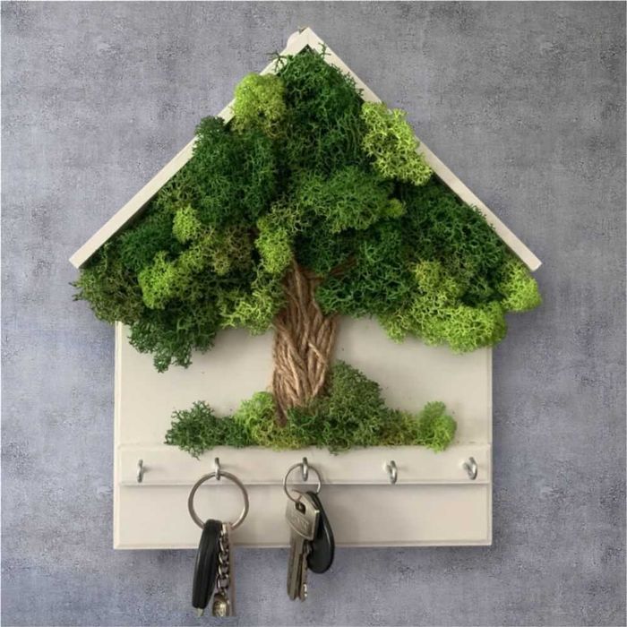 Изработка със скандинавски мъх /картини/ часовници