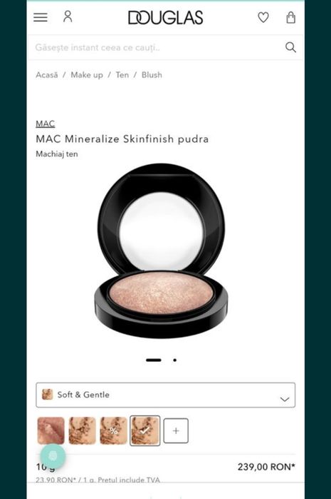 Set makeup - iluminator / blush MAC + 2x fard ochi Cupio