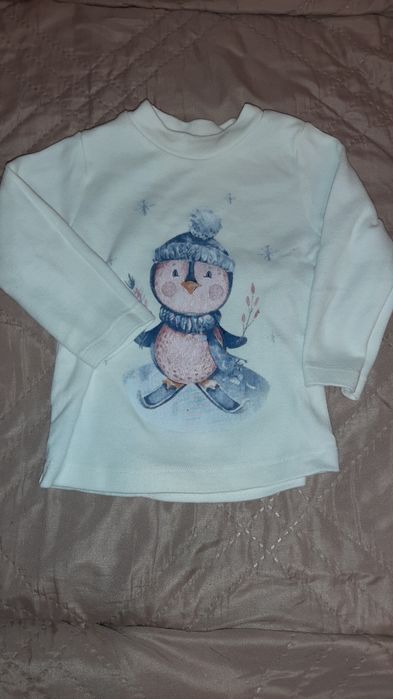 Бебешки есенно-зимен  елек с блузка