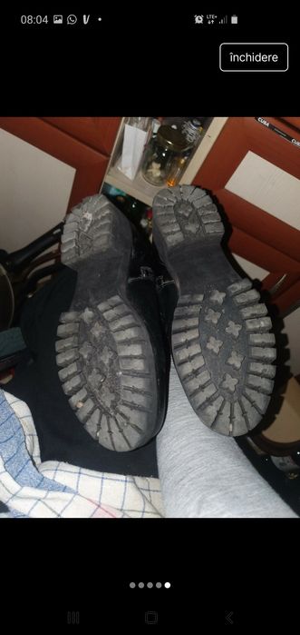 Cizme din piele neagra 40