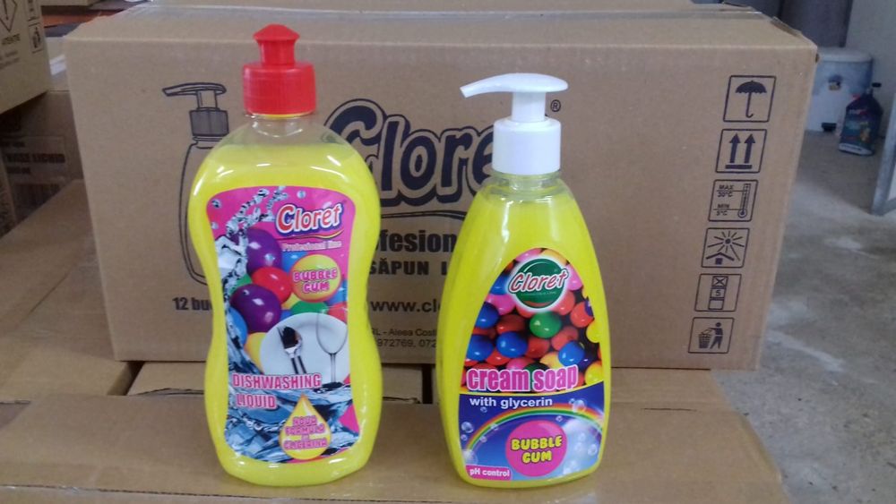 Sapun lichid si detergent de vase cu Bubble Gum