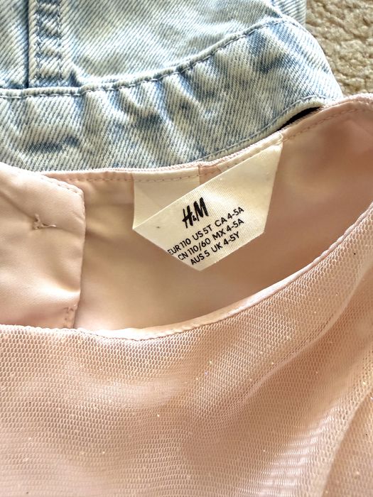Рокля и дънково яке Barbie H&M 4-6г 110-116см