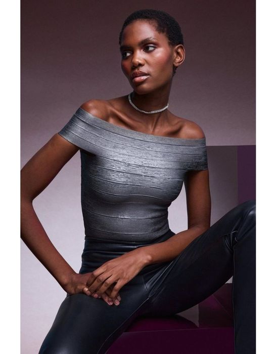 Блуза с металик ефект, Karen Millen, S