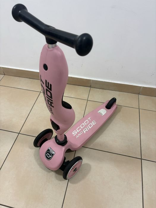 Trotineta copii cu sezut, transformabila 2in1 Scoot & Ride