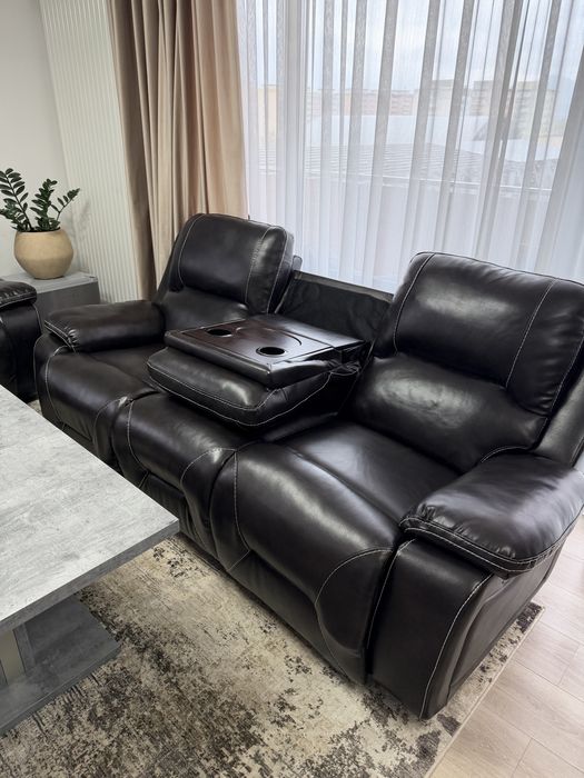 Set canapea 3 locuri + canapea 2 locuri cu recliner