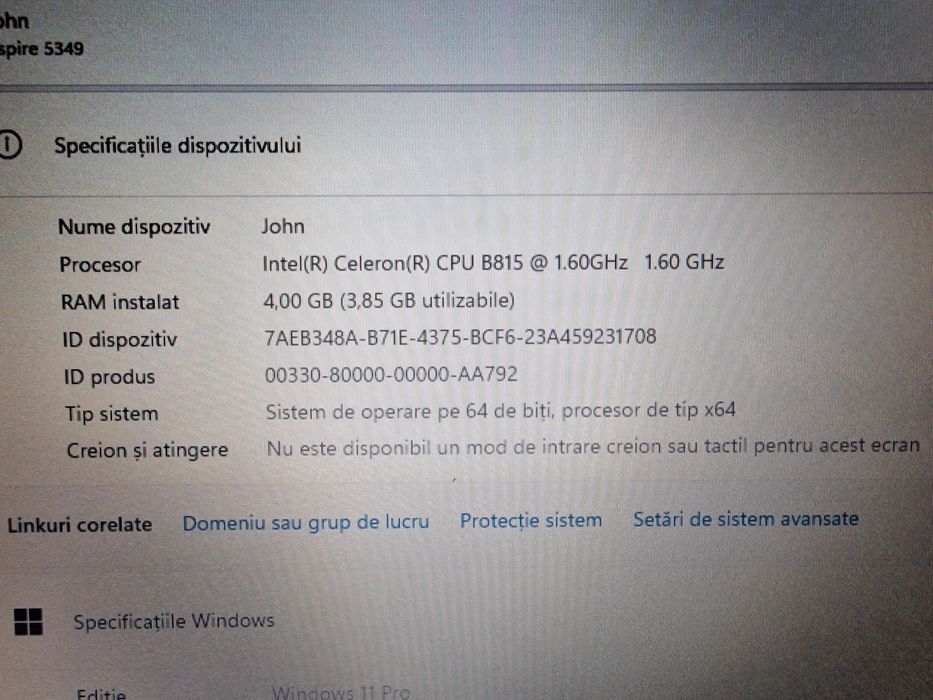 Laptop Acer Aspire 5349